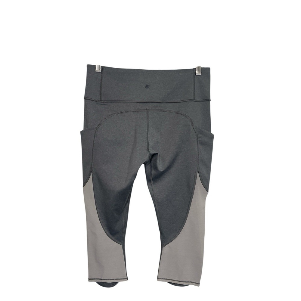 Athleta Two-Tone Grey & Light Grey Capri Leggings